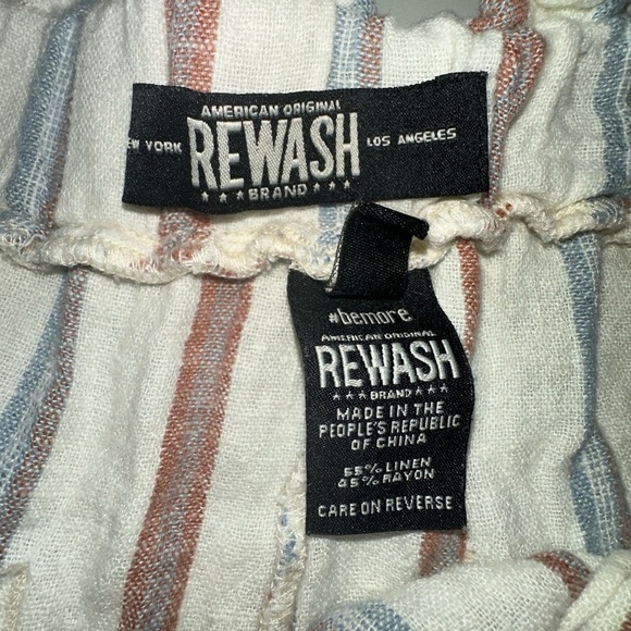 Rewash Linen Blend Wide-Leg Striped Pants American Original Brand Size S… - Picture 4 of 11